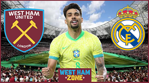 Lucas Paqueta has been "requested" to leave West Ham United for Real Madrid
