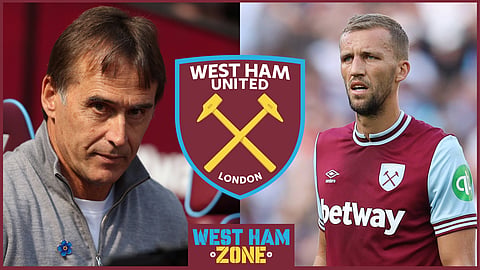 West Ham United manager Julen Lopetegui and star Tomas Soucek
[Credit: Imago]