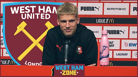 Albert Grønbæk has been linked to West Ham [credit: Stade Rennais F.C. - Officiel on YouTube]

