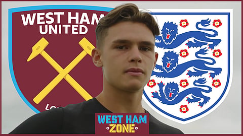 West Ham starlet Lewis Orford plays for England U19s[Credit: BBC Sport on YouTube]