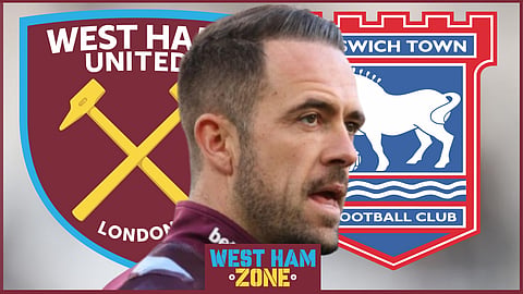 Danny Ings could feature for West Ham against Ipswich Town