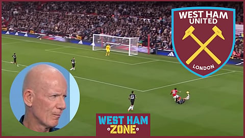 Dermot Gallagher reacts to the Edson Alvarez red card for West Ham United [Credit: Sky Sports Football]