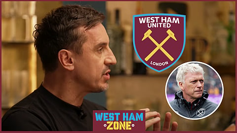 Gary Neville stunned by David Moyes West Ham exit reveal. Credit: The Stick to Football podcast via YouTube