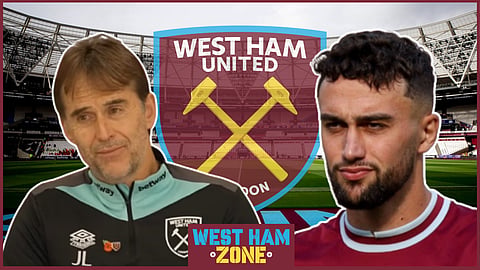 JJulen Lopetegui and Max Kilman at West Ham. Credit: West Ham YouTube / Imago