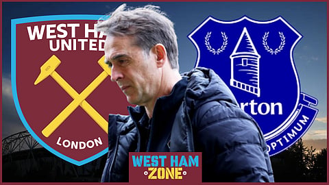 Julen Lopetegui's West Ham drew v Everton. (Credit: Imago)