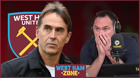 Jason Cundy fears for Julen Lopetegui at West Ham [Credit - Imago/talkSPORT via YouTube]