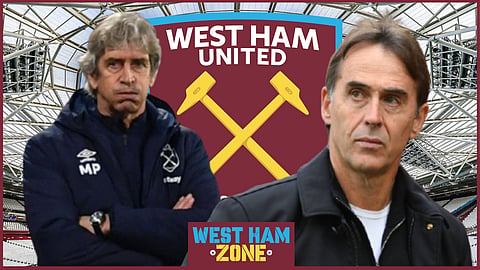 Manuel Pellegrini and Julen Lopetegui comparison made at West Ham [Credit - Imago]