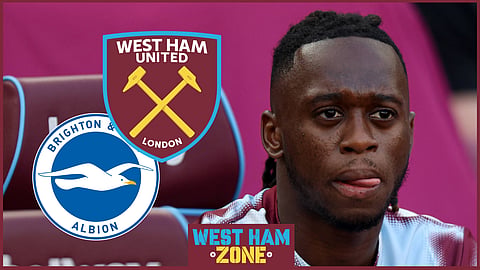 Aaron Wan-Bissaka amazed as West Ham drew with Brighton. Credit: Imago