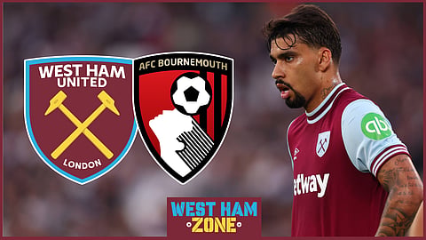 Lucas Paqueta scored for West Ham v Bournemouth [Credit: Imago]