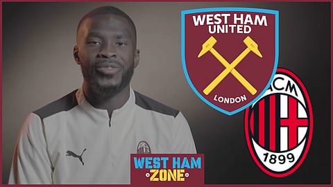 West Ham United want to sign AC Milan defender Fikayo Tomori [Credit: TNT Sports]