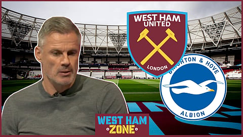 Jamie Carragher shares scoreline prediction ahead of West Ham v Brighton. Credit: Sky Sports