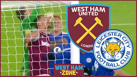 West Ham United were disallowed a goal v Leicester [Credit: Premier League]
