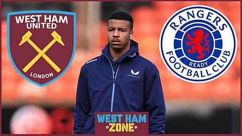 West Ham are eyeing Rangers forward Hamza Igamane [Credit: Imago]
