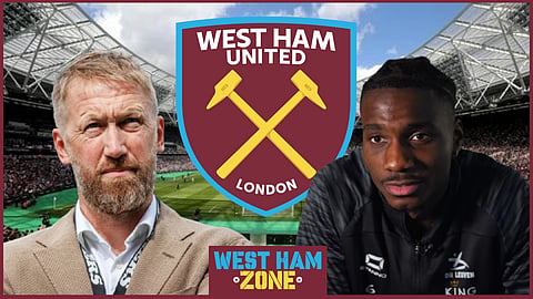 Graham Potters wants triple signing at West Ham United as Ezechiel Banzuzi deal nears completion [Credit: Imago, OH Leuven on YouTube]