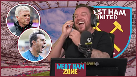 Jamie O'Hara aims dig at West Ham. (Credit - Imago/talkSPORT on YouTube)
