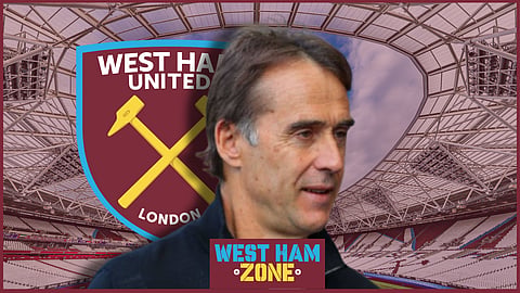 West Ham sacked Julen Lopetegui in January. (Credit - Imago)