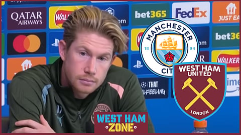 Kevin De Bruyne made comments after Manchester City's 4-1 win over West Ham. Credit: Sky Sports YouTube