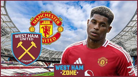 Manchester United forward Marcus Rashford is a West Ham target [credit: Imago]