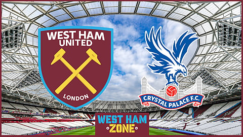 West Ham prepare to take on Crystal Palace (Credit: Imago)