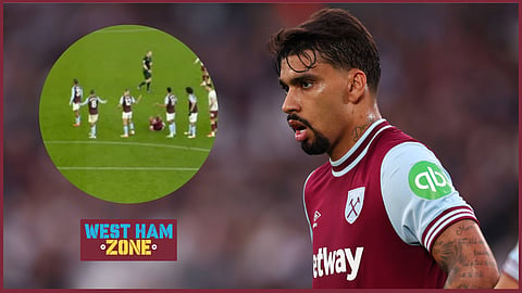 Lucas Paqueta was caught in controversy for West Ham v Aston Villa [Credit: BBC Sport]