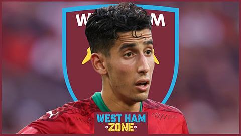 West Ham United defender Nayef Aguerd.