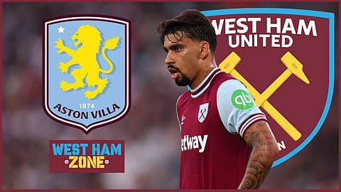 Lucas Paqueta scored for West Ham against Aston Villa (credit: Imago)