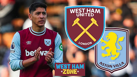 Edson Alvarez 'lucky' for West Ham v Aston Villa [Credit: Imago]