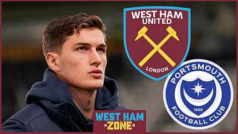 West Ham youngster Freddie Potts is on loan with Portsmouth [Credit: Imago]