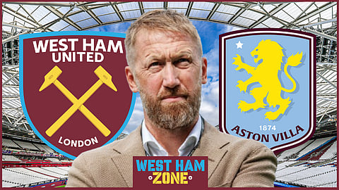 Graham Potter's West Ham debut came against Aston Villa [Credit: Imago]