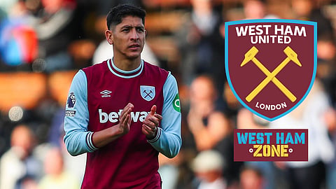 West Ham midfielder Edson Alvarez. (Credit: Imago)