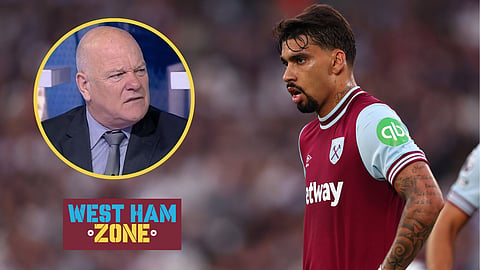 Andy Gray slams Lucas Paqueta in West Ham v Brentford. (Credit: Imago, beIN Sport)
