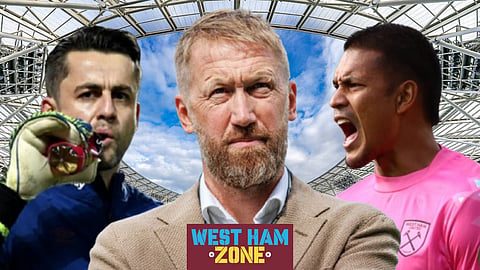 Graham Potter has two experienced goalkeepers vying to be West Ham number one