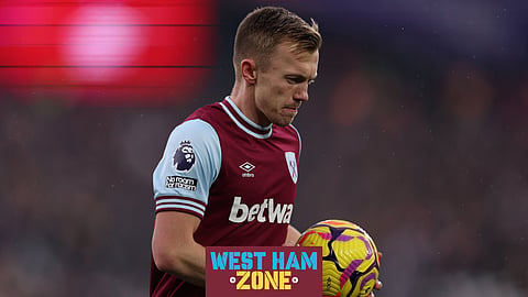 West Ham midfielder James Ward Prowse (credit: Imago)