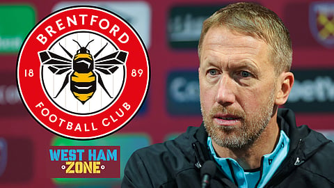 West Ham and Graham Potter are preparing to face Brentford at the London Stadium (credit: Imago)