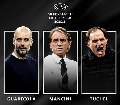 جوارديولا ينافس توخيل ومانشيني على جائزة أفضل مدرب في أوروبا